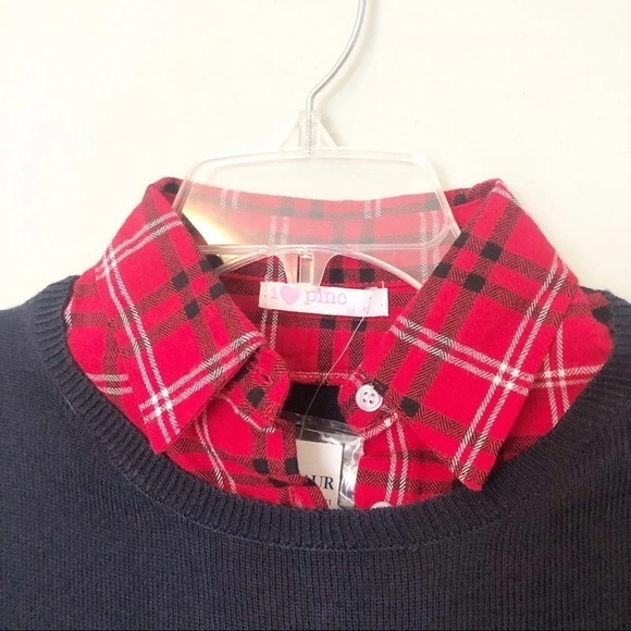 I Heart Pinc by Pinc Premium Plaid Sweater Small - Picture 5 of 5